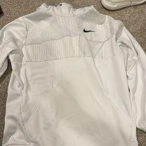 Nike White and Gray Hoodie